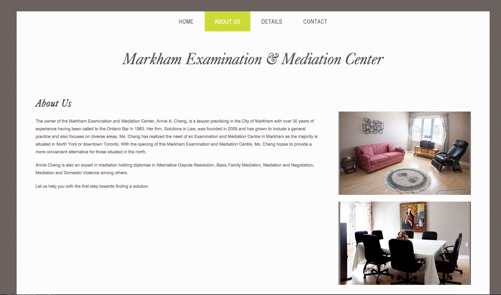 Solution in Law Microsite