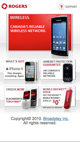 Rogers mobile web